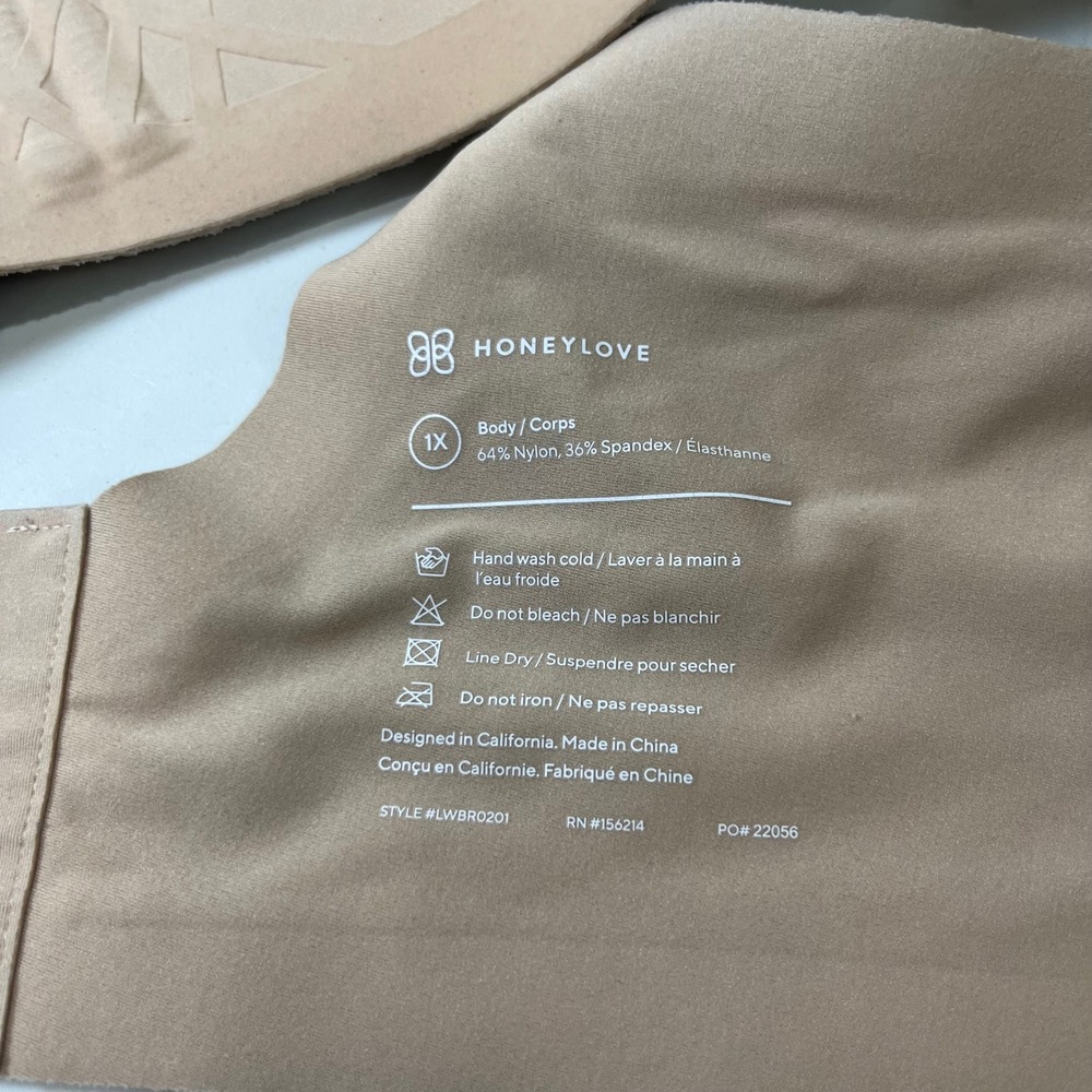 Honeylove Crossover Bra Women 1X Tan Wireless Support Seamless Comfort Everyday - Picture 4 of 5